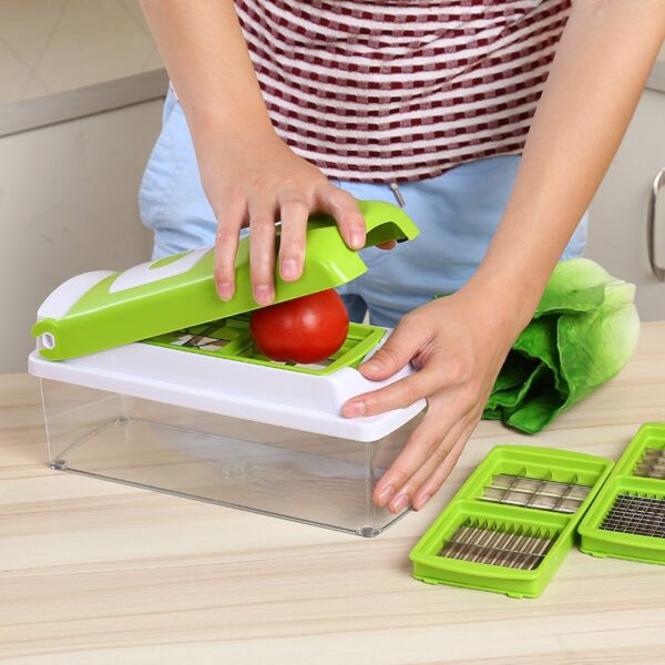 12pcs vegetables fruits dicer food slicer cutter