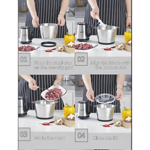 multifunctional 300w electric meat grinder chopper 3l